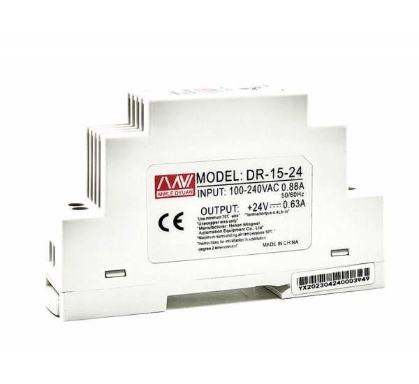 Switching Power Supply 24V / 15W (0.63A) แบบ Din-Rail ยึดรางปีกนก